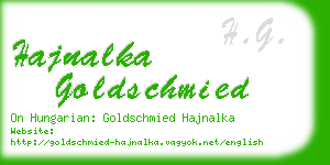 hajnalka goldschmied business card